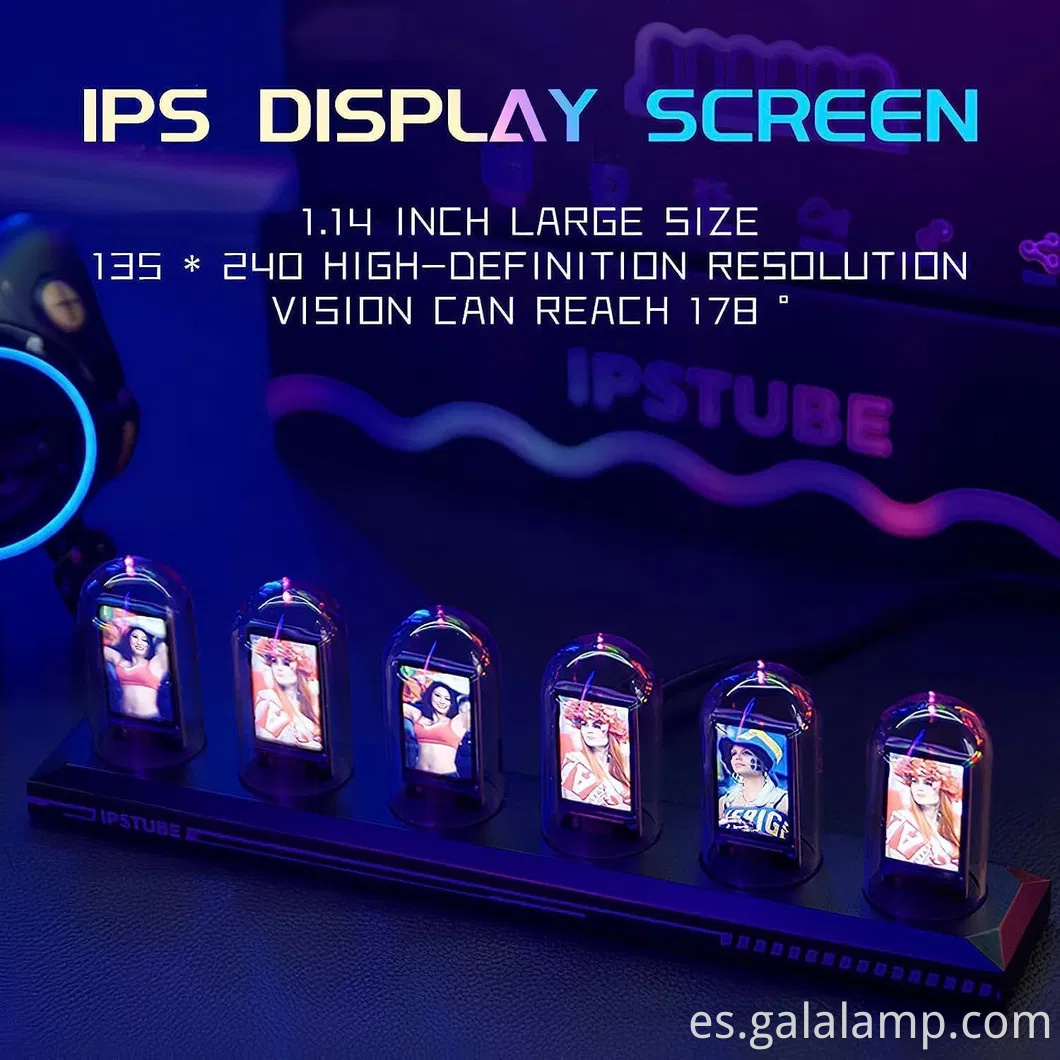 Elegante reloj de tubo brillante para la decoración del hogar y la oficina